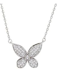 Suzy Levian CZ Jewelry - Suzy Levian Cz Butterfly Necklace - Lyst