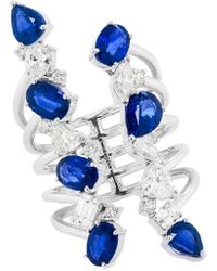 Diana M. Jewels - Fine Jewelry 18k 1.68 Ct. Tw. Diamond Half-set Ring - Lyst