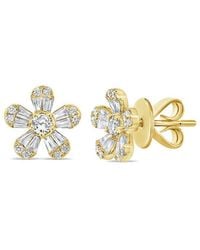 Sabrina Designs - 14k 0.99 Ct. Tw. Diamond Flower Studs - Lyst