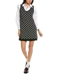 Gucci - Woven Wool-Blend Mini Dress - Lyst
