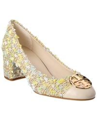 Tory Burch - Chelsea Cap-Toe Raffia Tweed & Leather Pump - Lyst