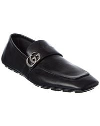 Gucci - Double G Leather Loafer - Lyst