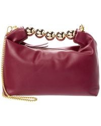 Tiffany & Fred Paris - Smooth Metallic Leather Top Handle Crossbody - Lyst