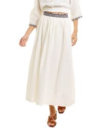 Le Sirenuse New Jane Calypso Linen Skirt - White