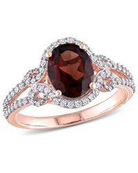 Rina Limor - 10k Rose Gold 2.43 Ct. Tw. Diamond & Garnet Ring - Lyst