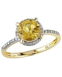 Rina Limor - 10K 1.30 Ct. Tw. Diamond & Citrine Ring - Lyst