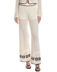 Vintage Havana - Crochet Floral Wide Leg Pant - Lyst