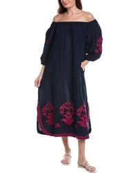 Tommy Bahama - St. Lucia Emb Linen-Blend Midi Dress - Lyst