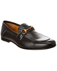 Gucci GG Web Leather Loafer - Black