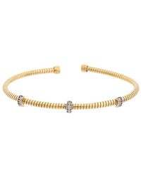 Meshmerise - 18K Over 0.10 Ct. Tw. Diamond Bangle Bracelet - Lyst