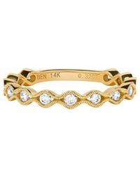 H.J. Namdar - 14K 0.33 Ct. Tw. Diamond Stackable Ring - Lyst