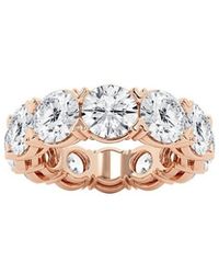 Lab Grown Diamonds - 14K Rose 10.00 Ct. Tw. Lab Grown Diamond Eternity Ring - Lyst