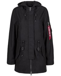 Alpha Industries Meri Fishtail Field Coat - Black