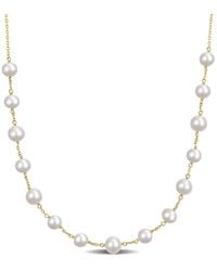 Rina Limor - 18k Over Silver 6.5-7mm Pearl Tin Cup Necklace - Lyst