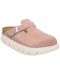 Birkenstock - Boston Chunky Suede Sandal - Lyst