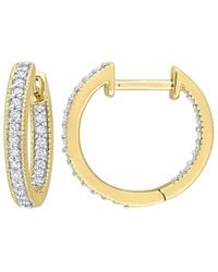 Rina Limor - 14K 0.23 Ct. Tw. Diamond Inside-Out Hoops - Lyst