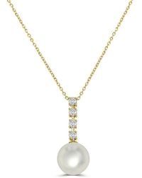 Sabrina Designs - 14K 0.25 Ct. Tw. Diamond Pearl Pendant Necklace - Lyst