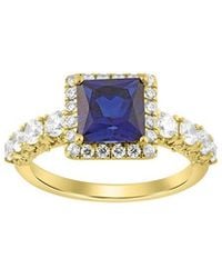 Brilliant Bloom - 14K 3.40 Ct. Tw. Lab-Grown Diamond & Sapphire Bridal Ring - Lyst