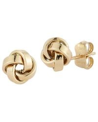 Ember Fine Jewelry - 14k Dainty Squared Love Knot Studs - Lyst