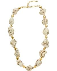 Kenneth Jay Lane - Plated Beaded Necklace - Lyst