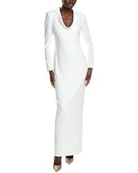 Badgley Mischka - Tuxedo Scoop Neck Gown - Lyst