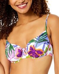 Anne Cole - Shirred Underwire Top - Lyst