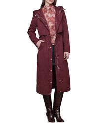 Avec Les Filles - Hooded Maxi Rain Coat - Lyst