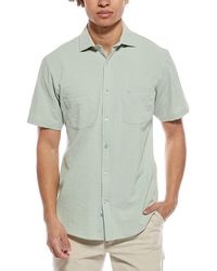Tailorbyrd - Solid Seersucker Short Sleeve Shirt - Lyst
