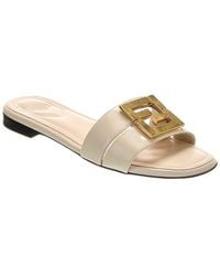 Fendi - Ffold Leather Sandal - Lyst