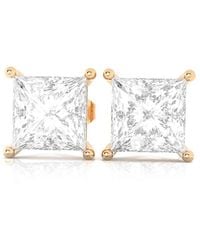 Amairah - 14K Rose 2.00 Ct. Tw. Lab-Grown Diamond Stud Earrings - Lyst