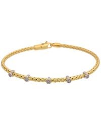 Meshmerise - 18K Over 0.10 Ct. Tw. Diamond Bangle Bracelet - Lyst