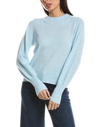 Forte - Gathered Shoulder Crewneck Cashmere Sweater - Lyst