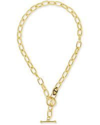 Sterling Forever - 14k Plated Brynlee Chain Link Necklace - Lyst