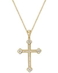 Diamond Select Cuts - 14K Diamond Cross Necklace 0.15 Ct - Lyst