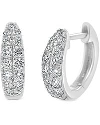 Sabrina Designs - 14K 0.39 Ct. Tw. Diamond Double Row Huggie Earrings - Lyst