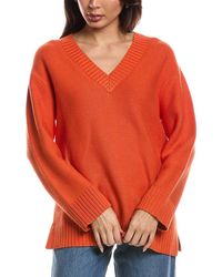 Forte - Gathered V-Neck Sweater - Lyst
