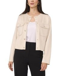 Vince Camuto - Raw Edge Oversize Front Pocket Top - Lyst