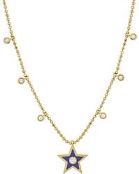Rina Limor - 14k 0.14 Ct. Tw. Diamond Star Charm Necklace - Lyst