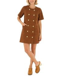 Sail To Sable - Button Front Shift Dress - Lyst