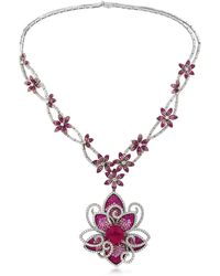 Diana M. Jewels - Fine Jewelry 18k 44.6 Ct. Tw. Diamond & Rubellite Necklace - Lyst