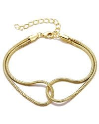 Adornia - 14K Plated Interlocking Rope Chain Bracelet - Lyst