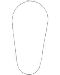 Italian Silver - Round Box Chain Necklace - Lyst