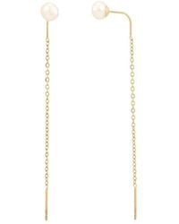 Adornia - 18K Plated Stainless Steel 6.3Mm Pearl Earrings - Lyst