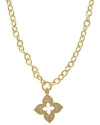 Juvell - Plated Cz Clover Link Necklace - Lyst