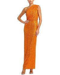 Mac Duggal - Sequined Ruched One Shoulder Gown - Lyst