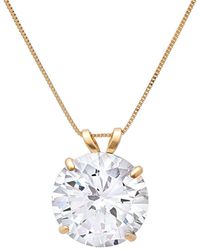 MaxColor - 14K Cz Pendant Necklace - Lyst