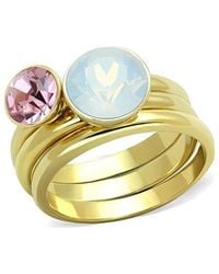 Alamode Jewelry - Plated Stainless Steel Ring - Lyst