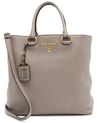 Prada - Leather Phenix Convertible Tall Tote (Authentic Pre-Owned) - Lyst