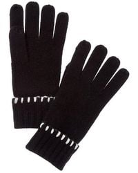 Bruno Magli - Whipstitch Cuffed Cashmere Gloves - Lyst