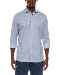 Eterna - Italian Striped Poplin Modern Fit Shirt - Lyst